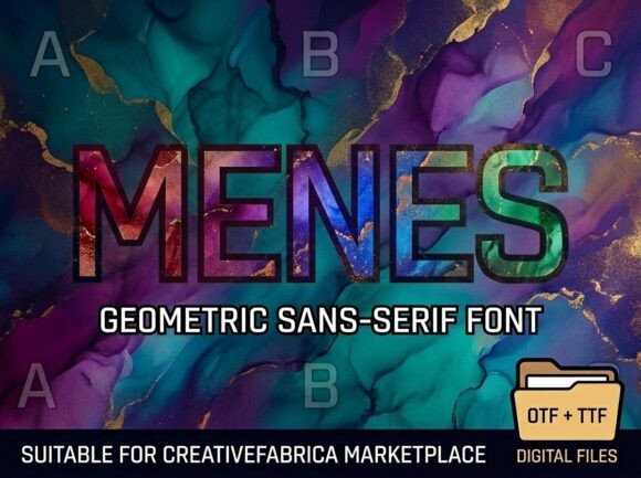 Menes: A Decorative Font for Creative Projects