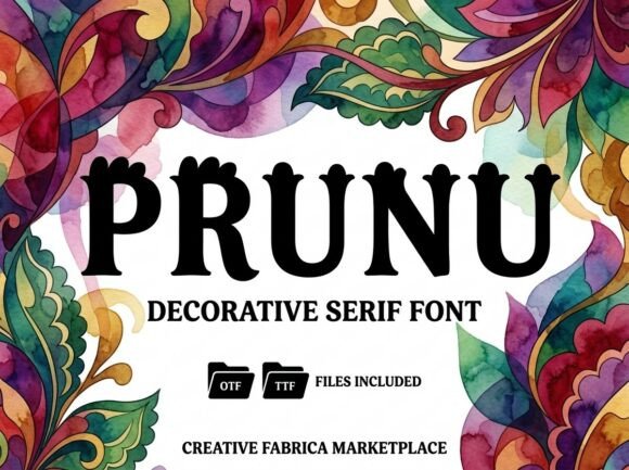 Prunu Font: Ornate Elegance for Handmade Creators