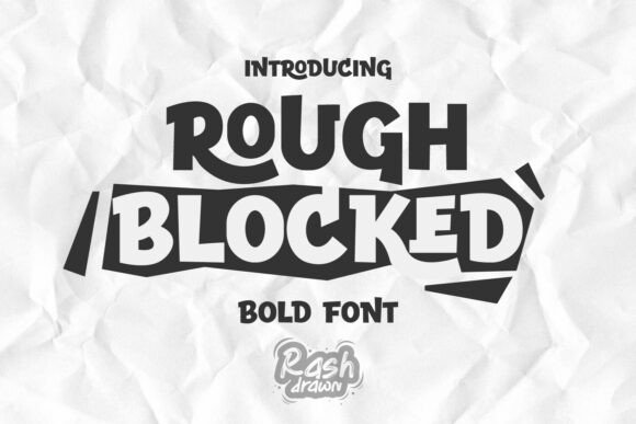 Rough Blocked Font