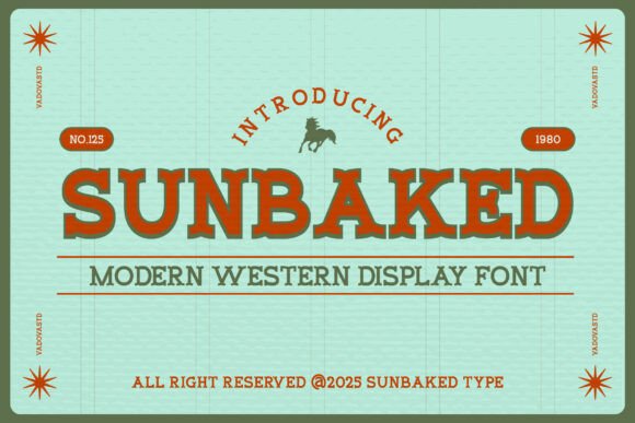 Sunbaked Font: Bold Western Display