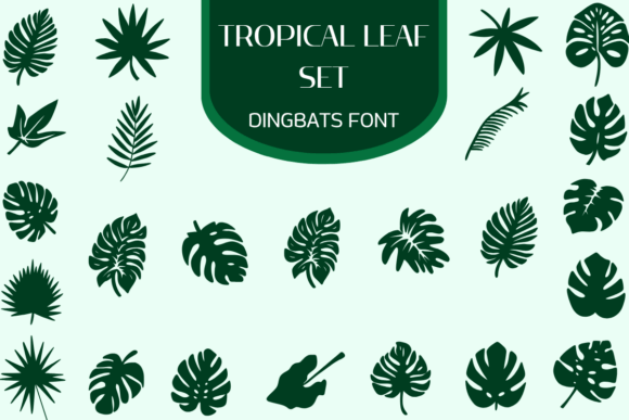 Tropical Leaf Set Font