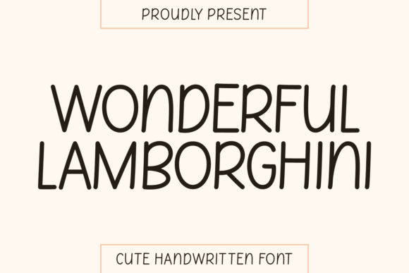 Wonderful Lamborghini Font